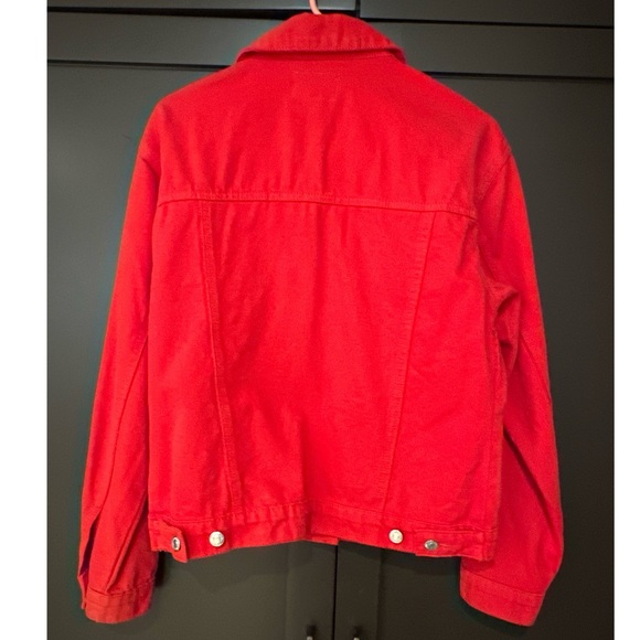 Forever 21 Women's Red Denim Jacket - Picture 5 of 5